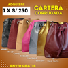 CARTERA CORRUGADA | ✅ Elegancia y Estilo 100% Cuero Vacuno | 🚨 ENVÍO GRATIS